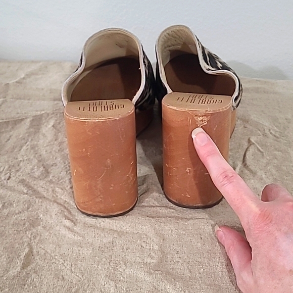 Charlotte Stone wood Marlo Clogs in Miaou (Dyed Pony Hair Animal Print) 41 10 - Picture 7 of 16